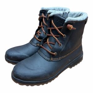Sperry Womens Size 7.5  Maritime Repel Black Snow Boots Shoes